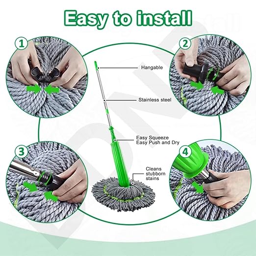 Self-twisting Water Rotating Mop