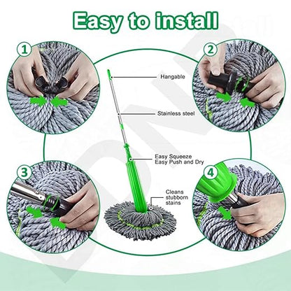 Self-twisting Water Rotating Mop